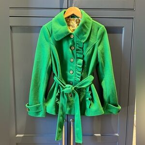 Stylish Green Women’s Pea Coat